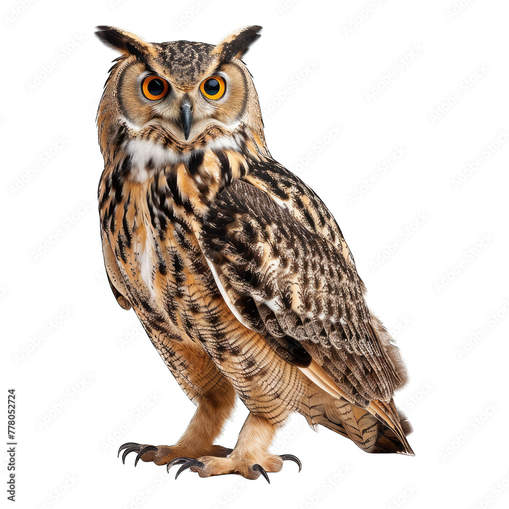 Eagle owl isolated on transparent background Eagle owl isolated on transparent background