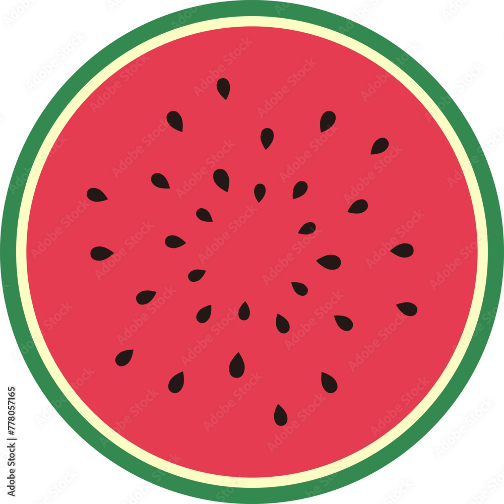 Red watermelon slice isolated vector. Red watermelon slice isolated vector.