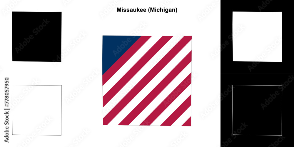 Missaukee County (Michigan) outline map set Missaukee County (Michigan) outline map set