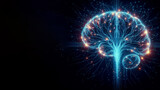 cerebro. concepto de inteligencia artificial. neon