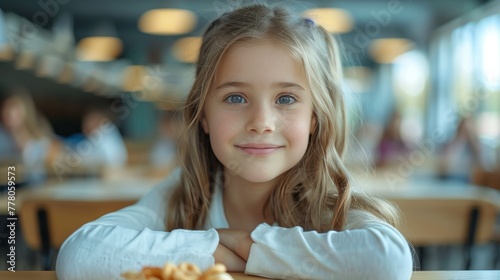 Smiling Young Girl With Blue Eyes