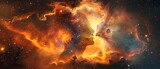 Galactic Orange Nebula A story of birth and rebirth