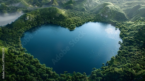 love nature concept with heart shape 
