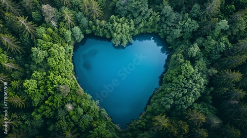 love nature concept with heart shape 