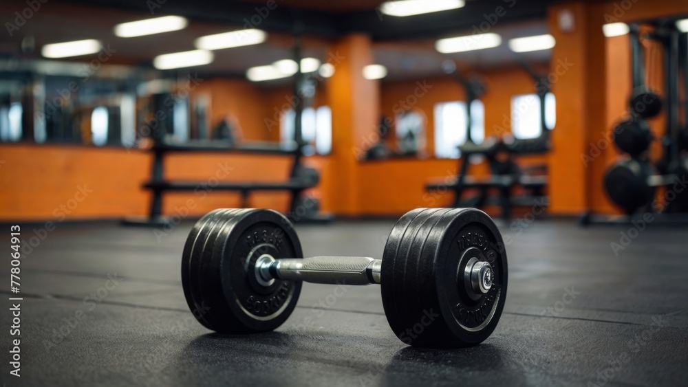 dumbbell on the floor