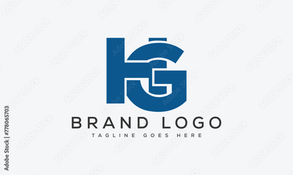 letter HG logo design vector template design for brand