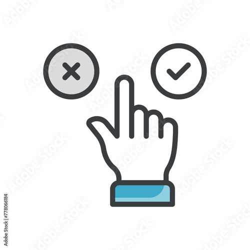 Yes Or No vector icon