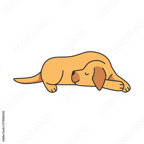 Cute cartoon Labrador Retriever vector illustration