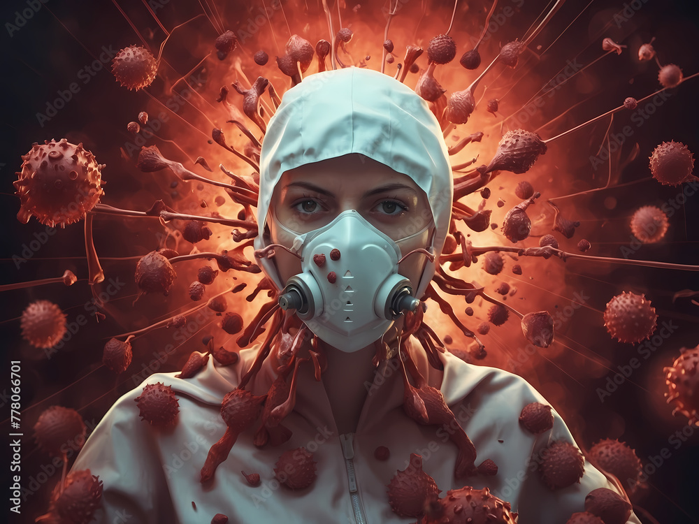 virus in the blood - obrazy, fototapety, plakaty 
