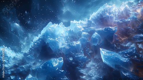 Blue ice Background for 16:9 © de-nue-pic