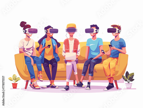 friends united in virtual reality