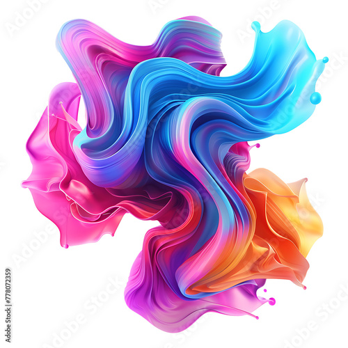 Fluid colorful abstract shape background, colorful blob for poster