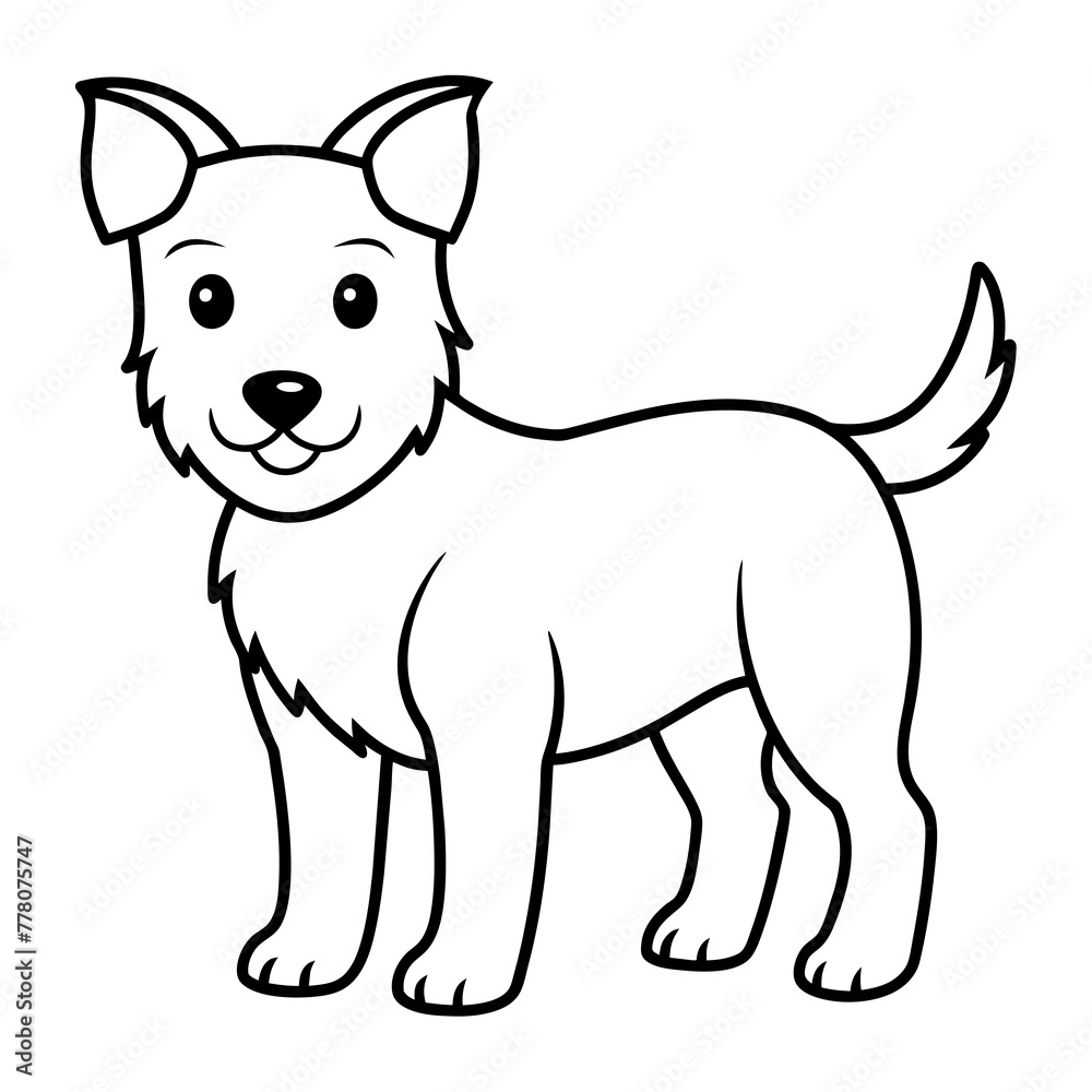 Dog vector illustration.
Dog vector illustration.