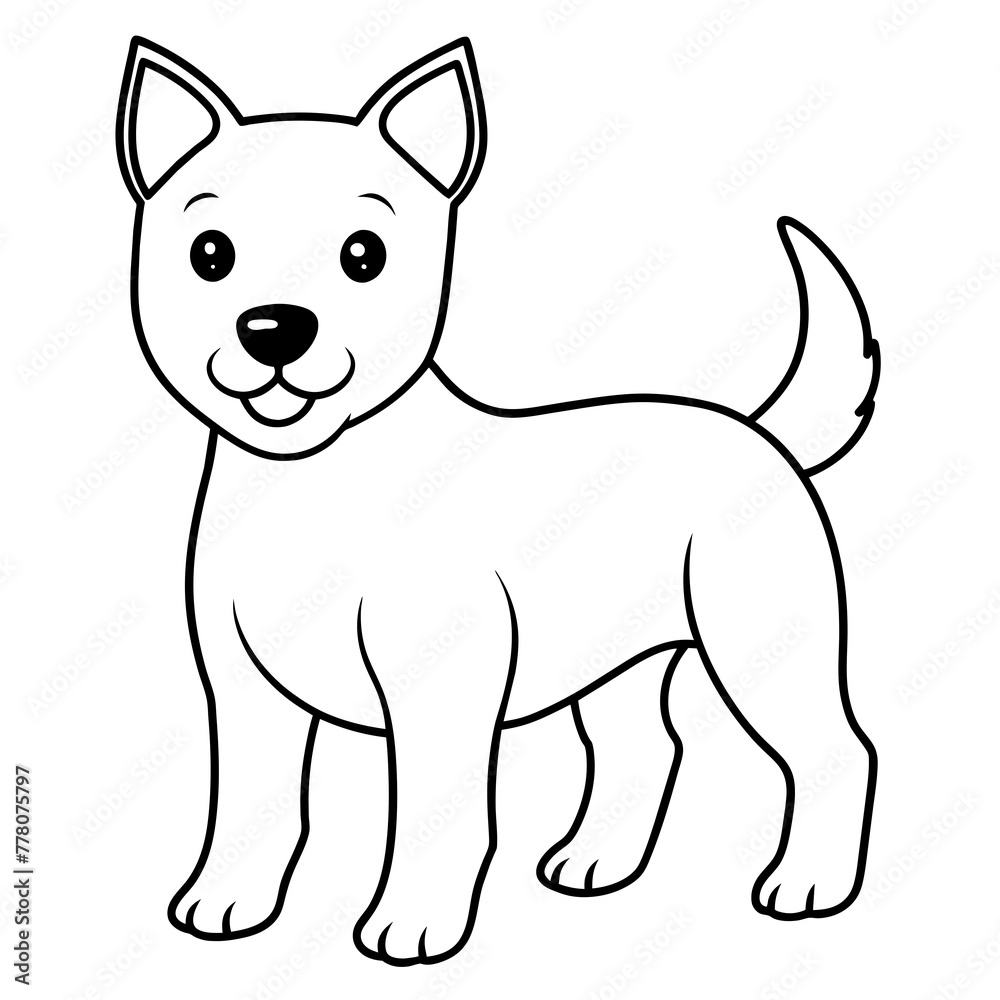 Dog vector illustration.
Dog vector illustration.