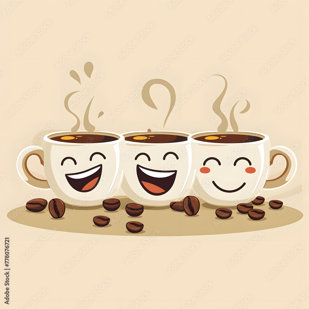 Obraz premium a coffee emoticon