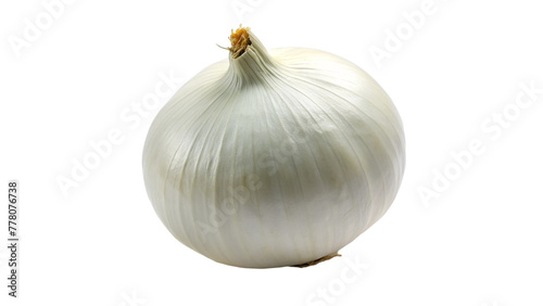 White onion isolated on transparent background.