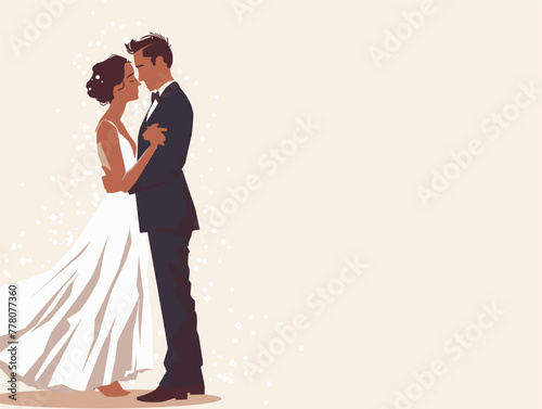 blushing newlyweds' first dance