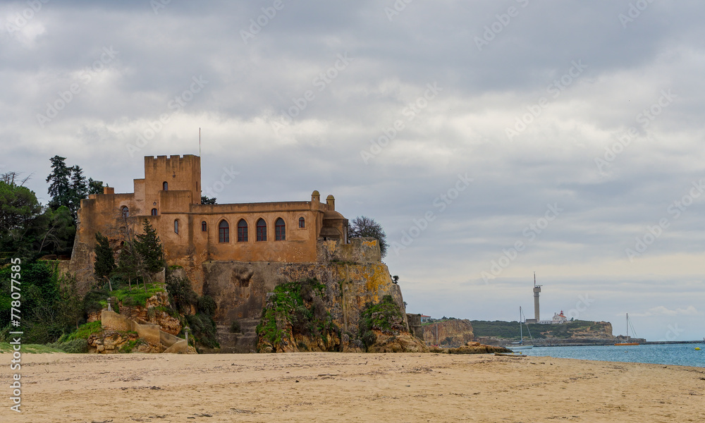 castle on the beach, Ferragudo, Portugal, Algarve, February 2024