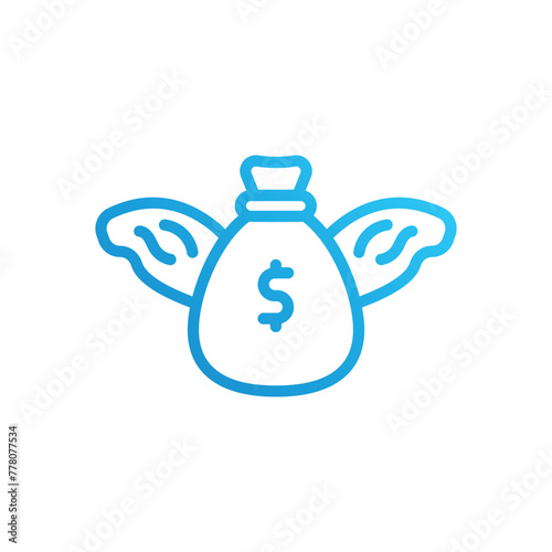 Chasing Money vector icon.