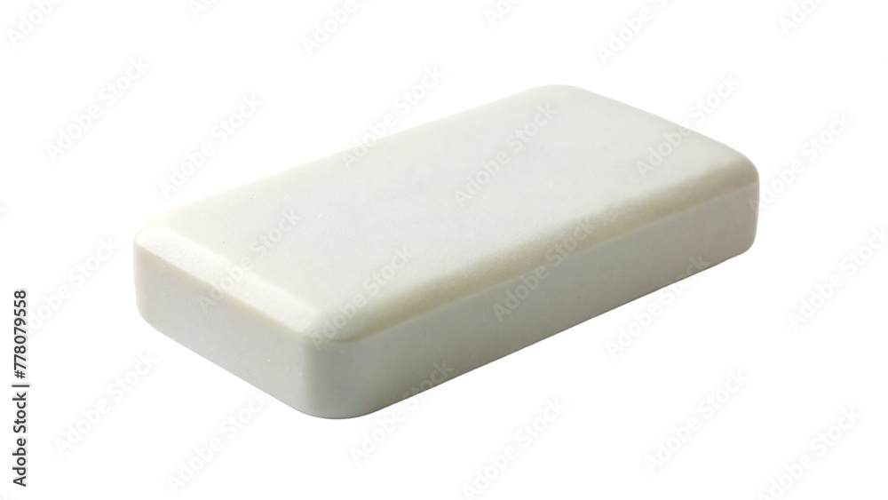White eraser isolated on transparent background. White eraser isolated on transparent background.