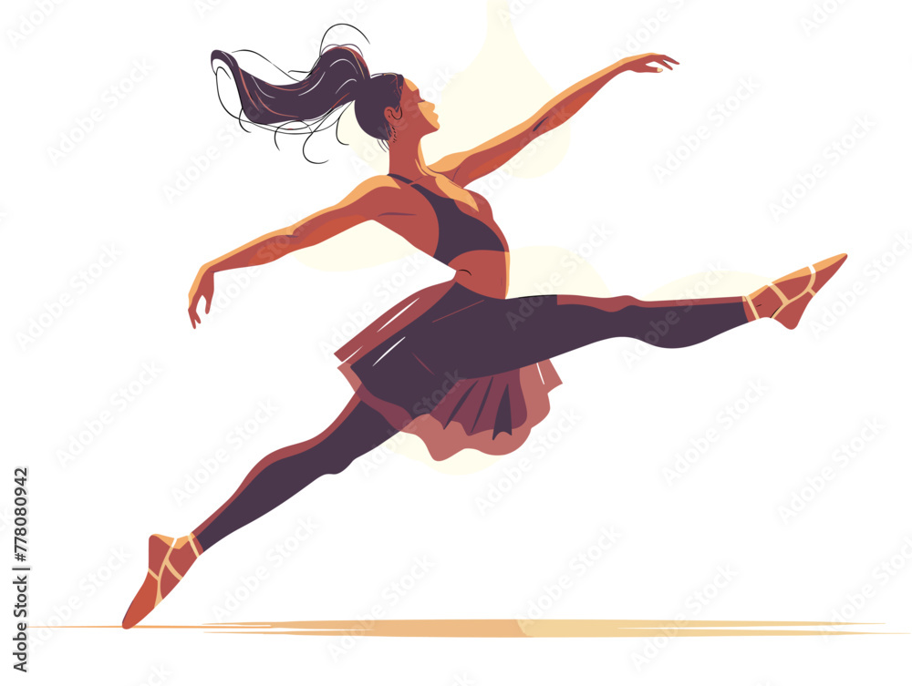 Naklejka premium elegant dancer in motion
