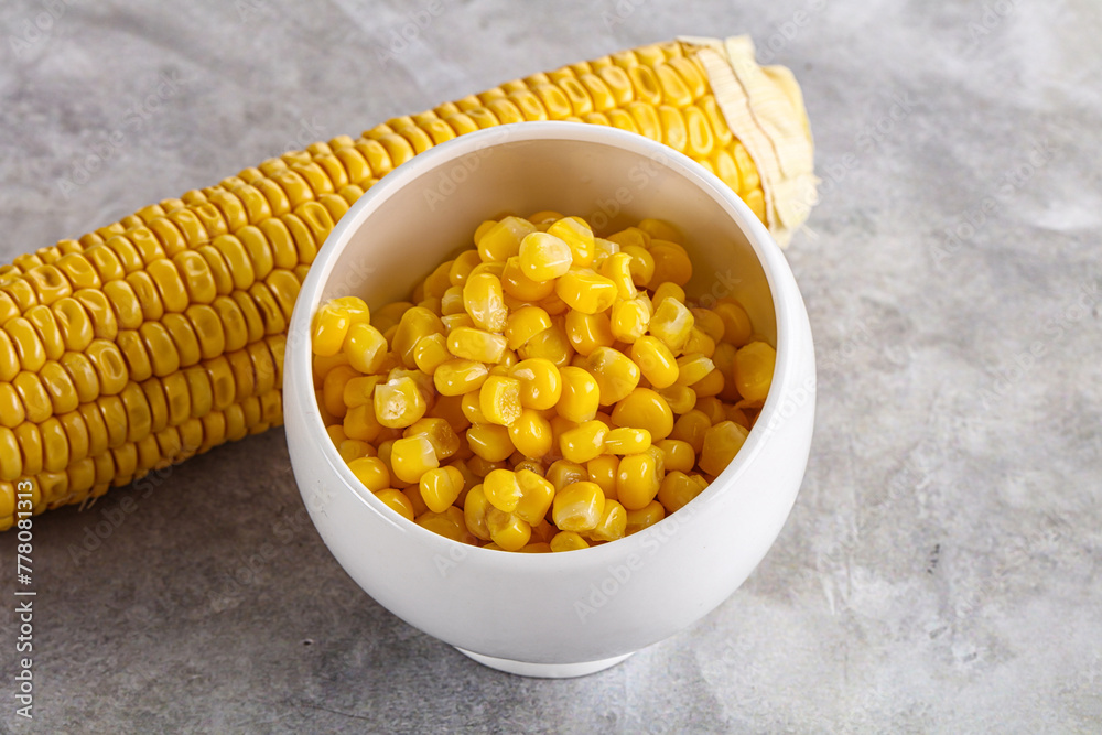Marinated corn in the bowl Marinated corn in the bowl