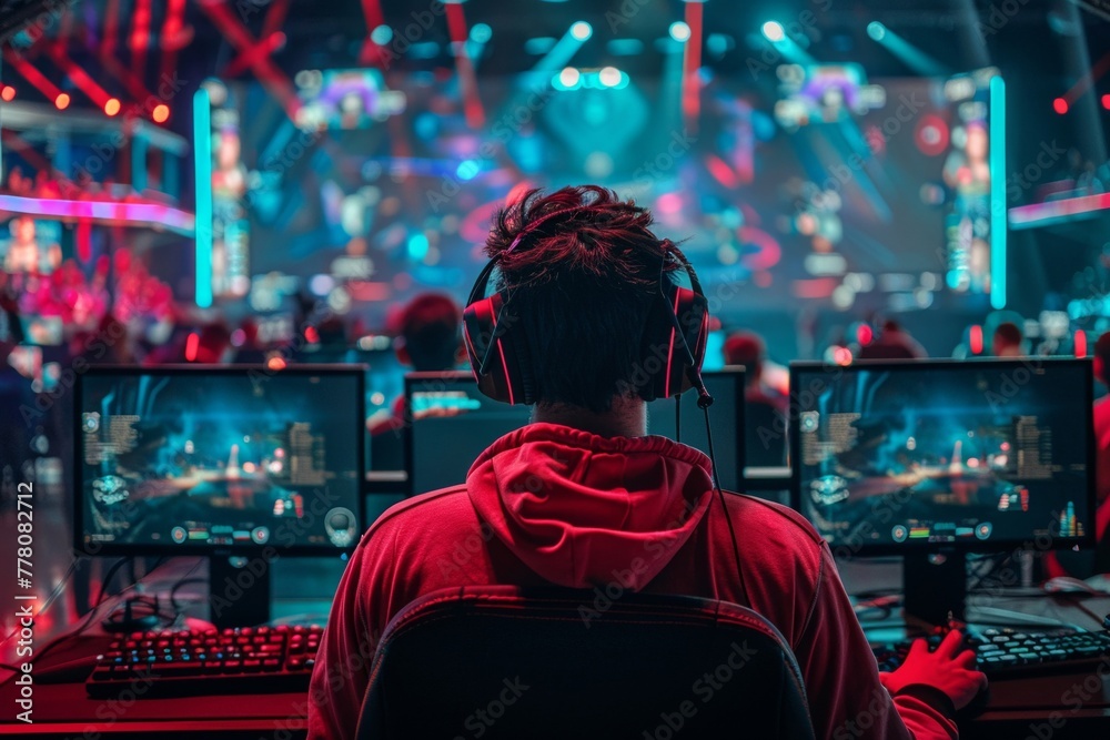 Fototapeta premium Futuristic e sports arena