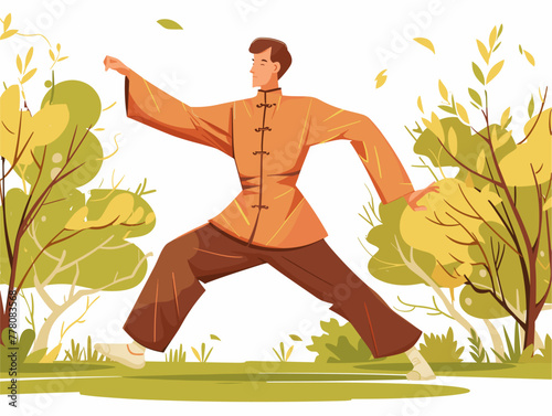 peaceful tai chi in the park