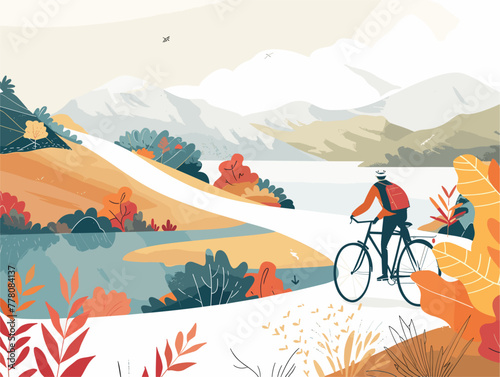 hilltop cyclist's journey