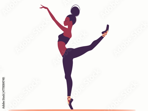 ballet dancer practices the elegance of movement