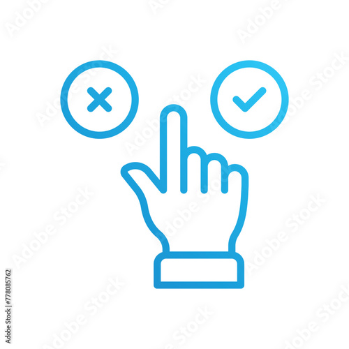 Yes Or No vector icon