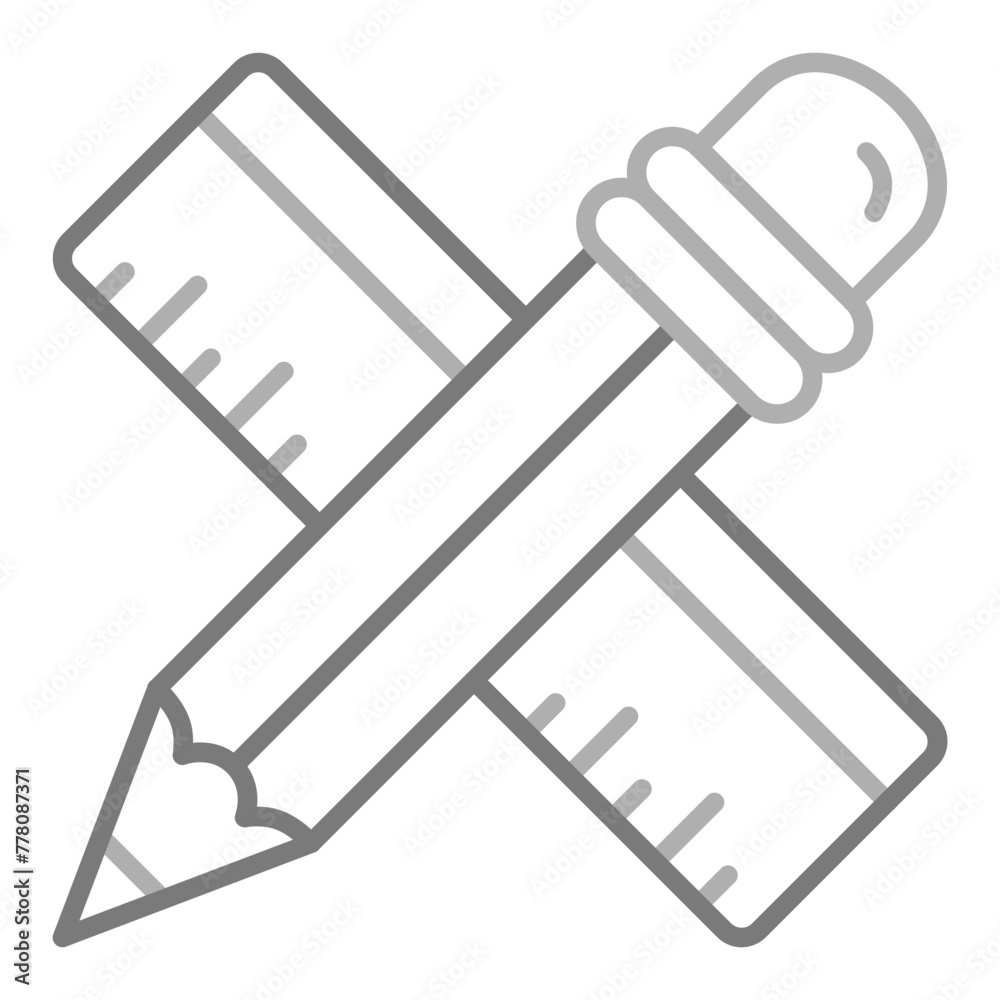 Ruler And Pencil Icon