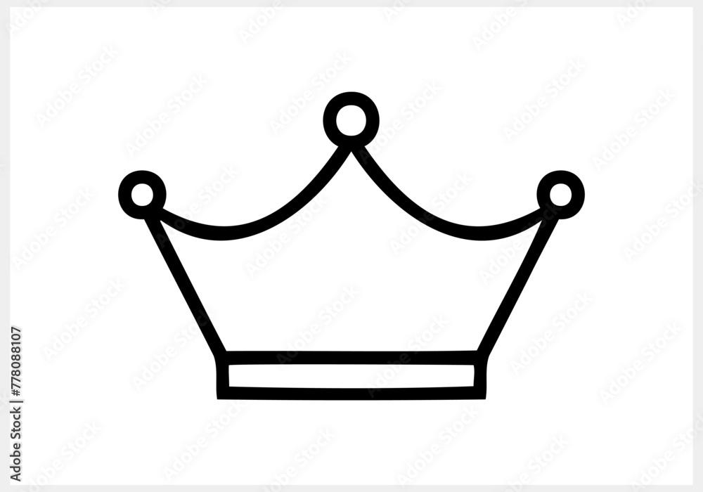 Doodle crown icon isolated. Sketch clipart. Vector stock illustration. EPS 10 Doodle crown icon isolated. Sketch clipart. Vector stock illustration. EPS 10