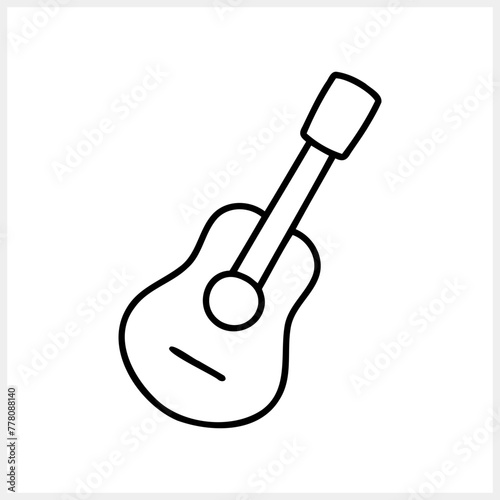 Sketch guitar music icon Doodle clipart Vector stock illustration EPS 10