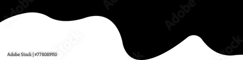 Border shape in trendy Fill style for website design. Vector banner header and separator. Background section and frame template. Abstract curve top headline icon isolated on transparent background.