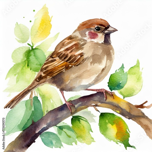 Wróbel ptak ilustracja