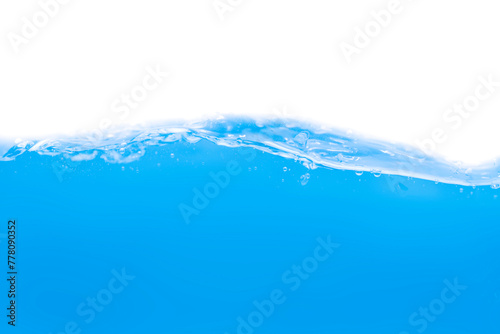 Clean water with water droplets and waves