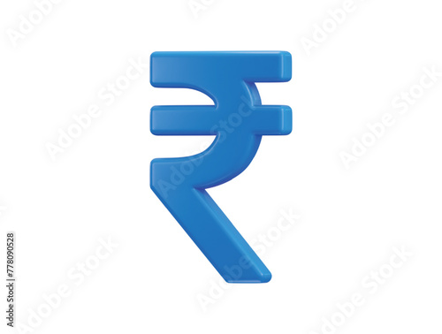rupee coin icon 3d rendering vector illustration