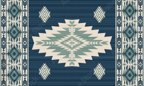 American tribal ethnic native pattern.Traditional Navajo,Aztec,Apache,Southwest and Mexican style fabric pattern.Abstract vector motifs pattern.For fabric,clothing,blanket,carpet,woven,wrap,decoration