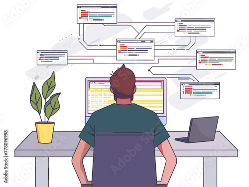 developer teamwork using version control code sharing network repository git