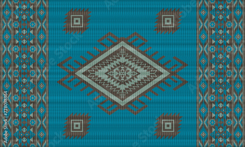 American tribal ethnic native pattern.Traditional Navajo,Aztec,Apache,Southwest and Mexican style fabric pattern.Abstract vector motifs pattern.For fabric,clothing,blanket,carpet,woven,wrap,decoration