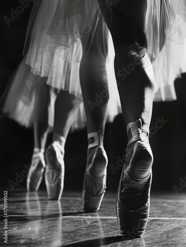 Through the delicate arches and pointed toes of ballet dancers on tiptoe, the viewer is invited to explore the untold story of endurance and sacrifice that lies beneath their elegant facade