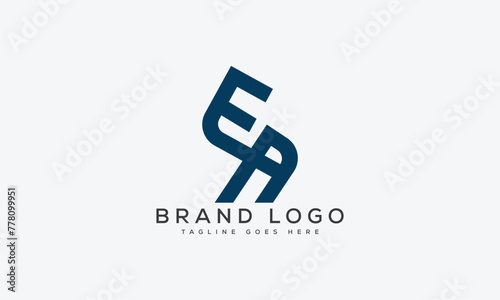 letter EA logo design vector template design for brand