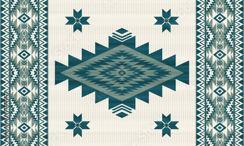 American tribal ethnic native pattern.Traditional Navajo,Aztec,Apache,Southwest and Mexican style fabric pattern.Abstract vector motifs pattern.For fabric,clothing,blanket,carpet,woven,wrap,decoration