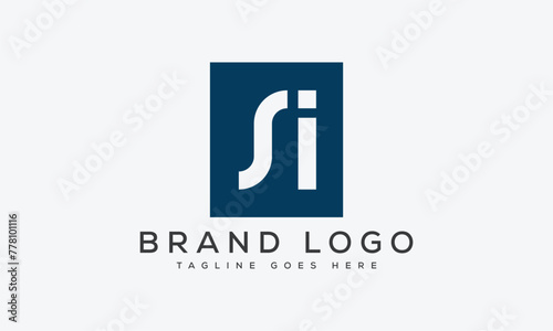 letter SI logo design vector template design for brand