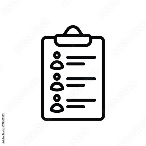 Attendees List vector icon
