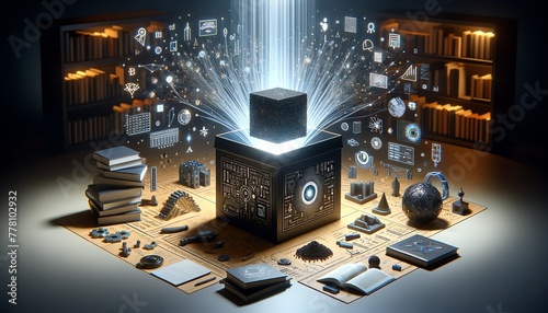 3D Illustration of AI and Machine Learning- Understanding the Black Box