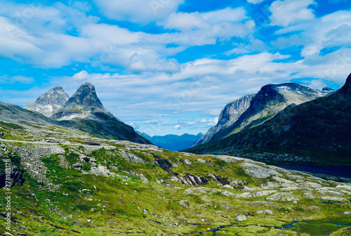 Isterdalen valley vista near the Trollstigen mountain road photo