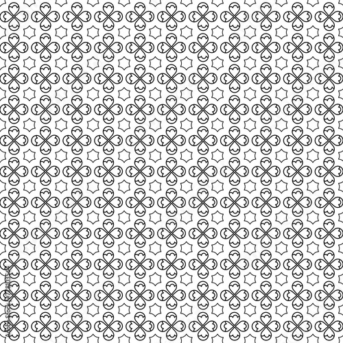 Monochrome Abstract islamic art decoration background seamless pattern for ramadhan greeting backdrop