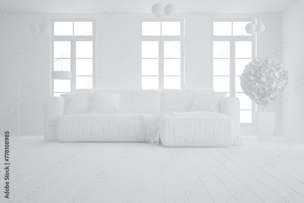 Fototapeta premium Modern interior design. 3D illustration